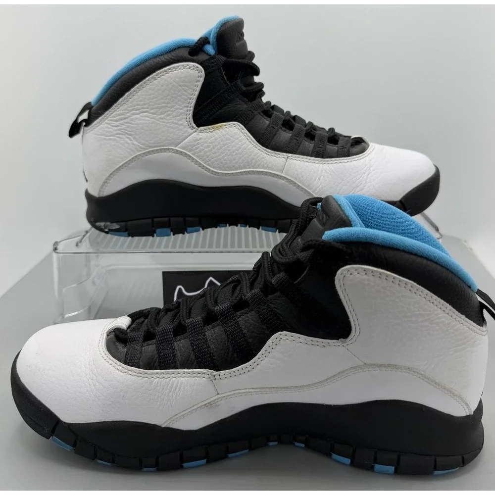 Air Jordan 10 Retro Powder Blue 2014 White/Black/Powder Blue 310805-106 Size 8.5
